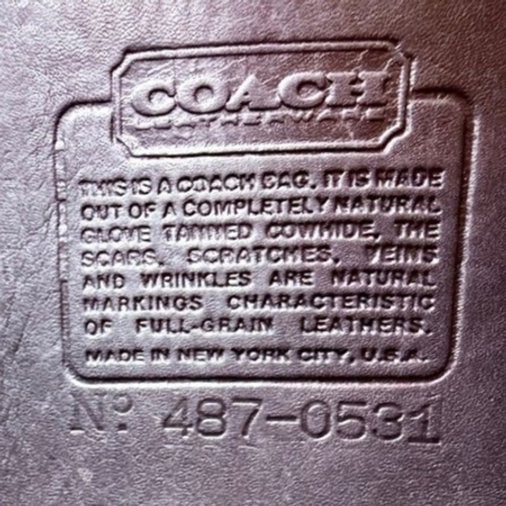 Vintage COACH Basic Bag 9455 New York City Black Leather Purse Talon Tag NYC USA - Picture 8 of 9
